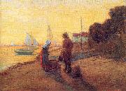 Newman, Willie Betty Shore Scene: Sunset oil painting on canvas